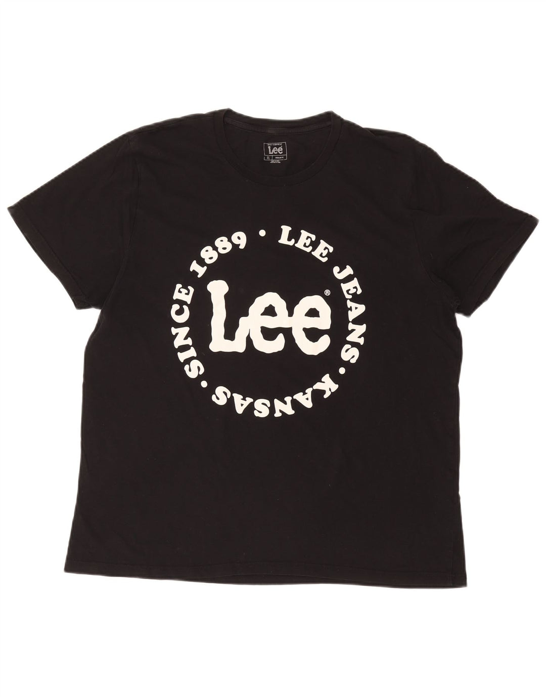 Ανδρικό T-Shirt Regular Fit LEE Top XL μαύρο βαμβακερό