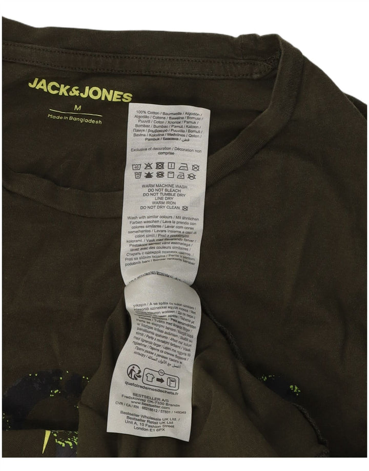 Ανδρικό γραφικό μπλουζάκι Jack & Jones Top Medium Khaki Cotton