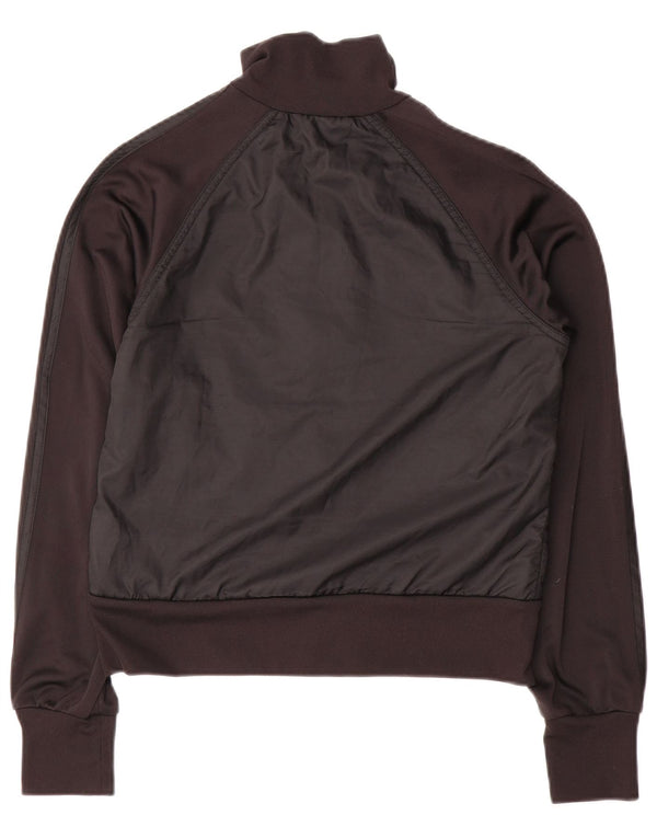 Adidas Womens Tracksuit Top Jacket UK 14 Medium Black Polyamide