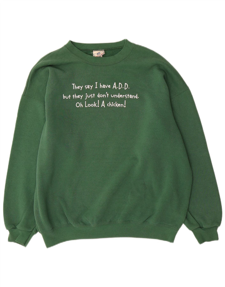 Ανδρικό γραφικό φούτερ Lee Jumper XL Πράσινο βαμβακερό