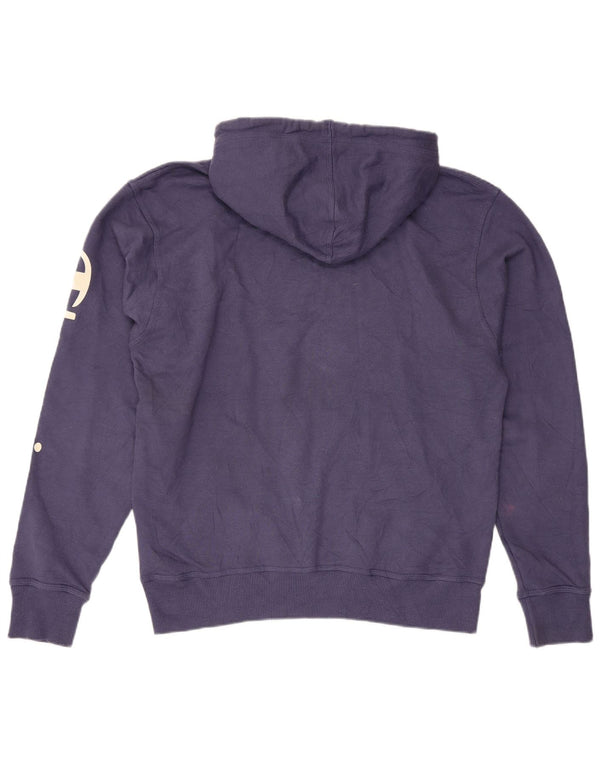 Champion Mens Graphic Regular Fit Jumper με κουκούλα μεσαίου μπλε βαμβακερό
