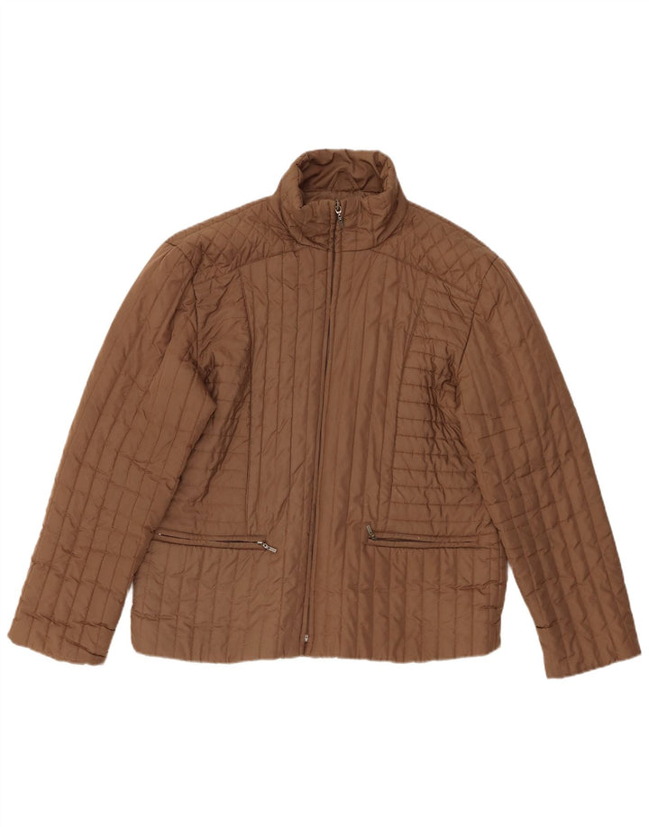 Γυναικείο μπουφάν PACO με επένδυση UK 14 μεσαίο καφέ πολυεστέρας