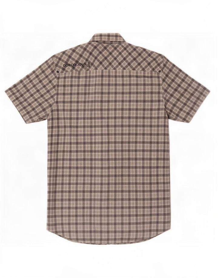 Jack & Jones Ανδρικό κοντομάνικο πουκάμισο, μεσαίο γκρι, βαμβακερό