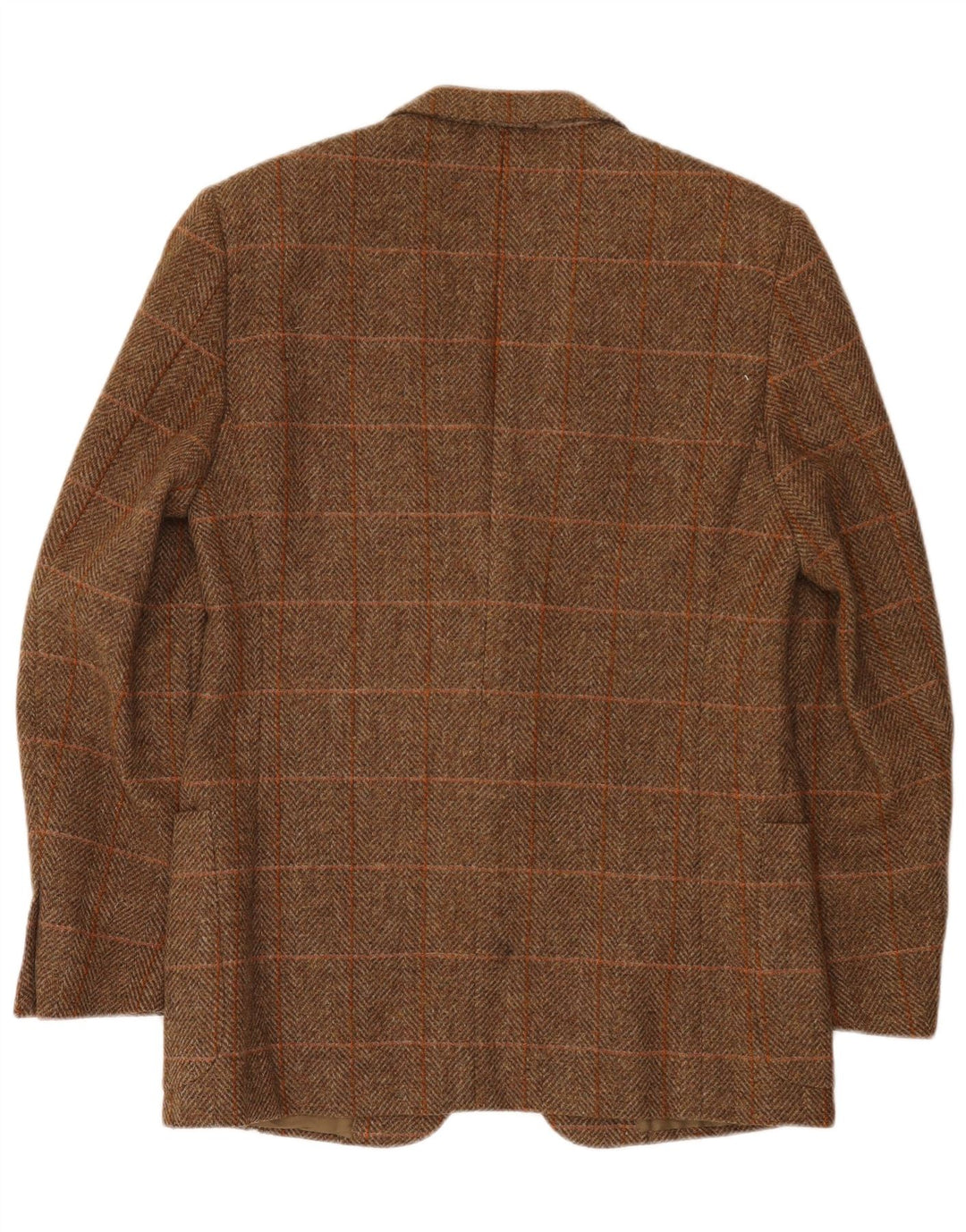 Vintage Ανδρικό σακάκι 2 κουμπιών σακάκι IT 50 Large Brown Check Wool