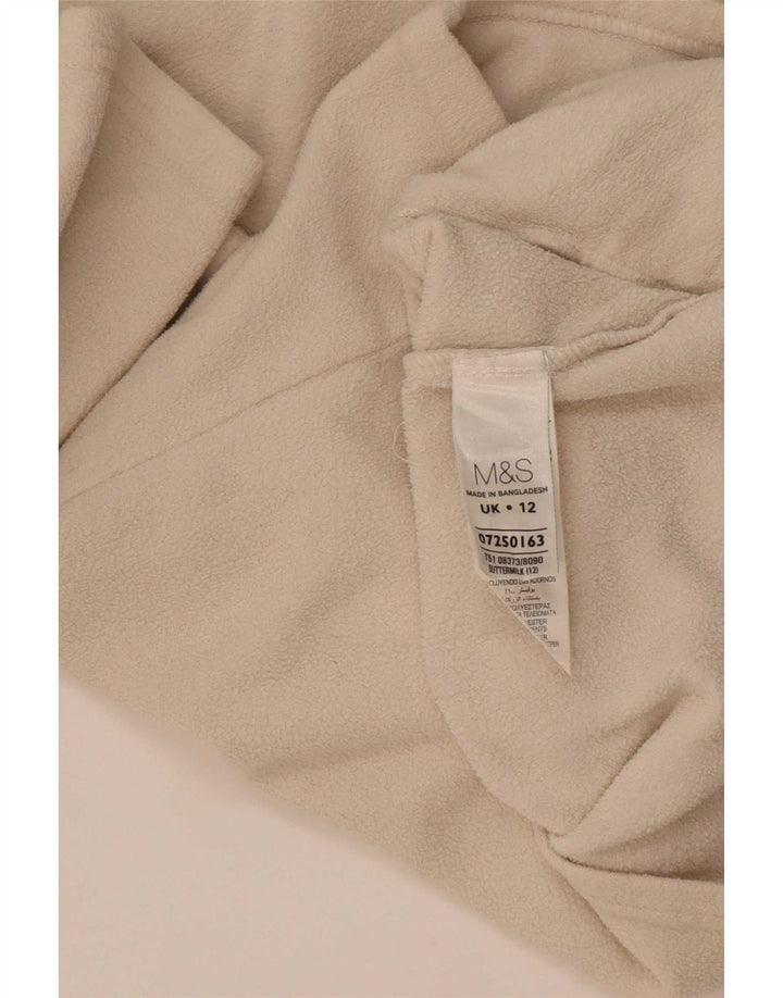 Marks & Spencer Γυναικείο Fleece Jacket UK 12 Medium Beige Polyester