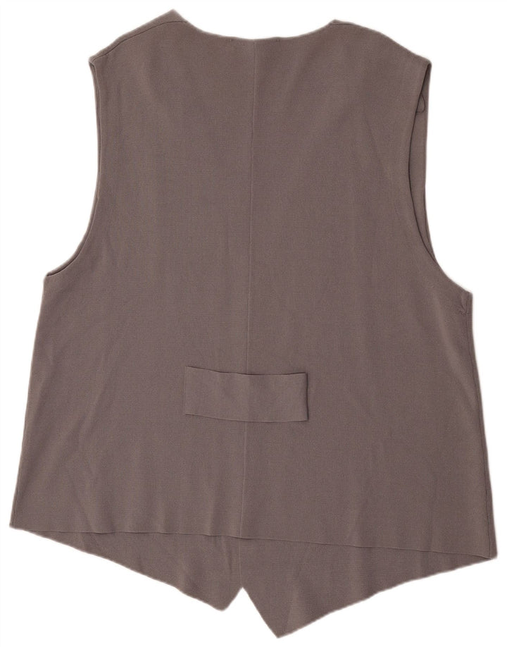 Zara Γυναικείο OPEN Γιλέκο UK 10 Small Grey Viscose