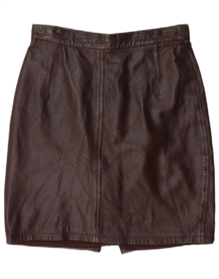 Γυναικεία Δερμάτινη Φούστα VINTAGE IT 44 Medium W28 Καφέ Δερμάτινη