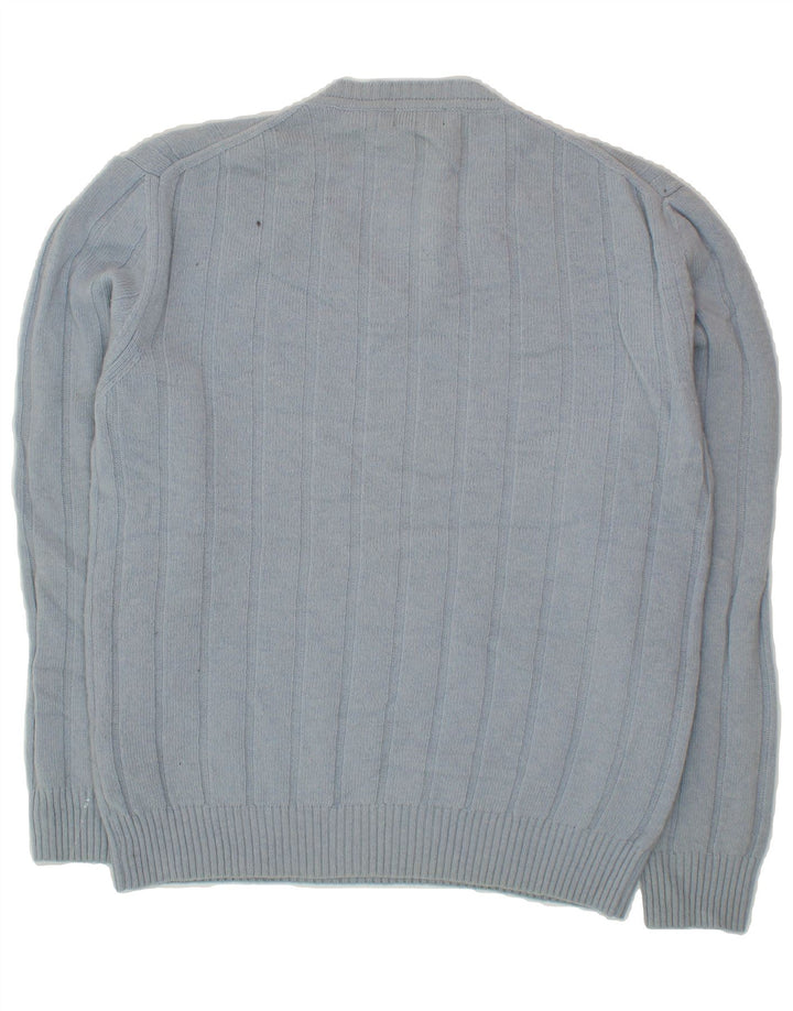 GANT Mens V-Neck Jumper Sweater XL Blue Wool Vintage Gant and Second-Hand Gant from Messina Hembry 