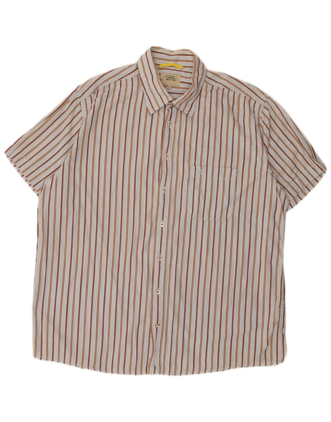 Ανδρικό κοντομάνικο πουκάμισο Camel Active XL Βαμβακερό μπλε ριγέ