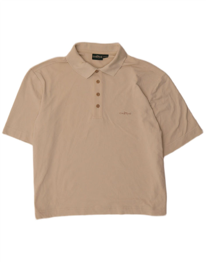 Ανδρικό μπλουζάκι πόλο Chervo IT 48 Medium Beige Nylon