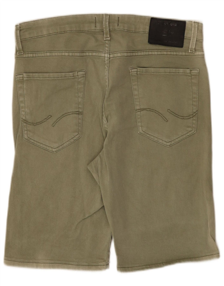 Jack & Jones Ανδρικό τζιν σορτς μεγάλο W34 χακί
