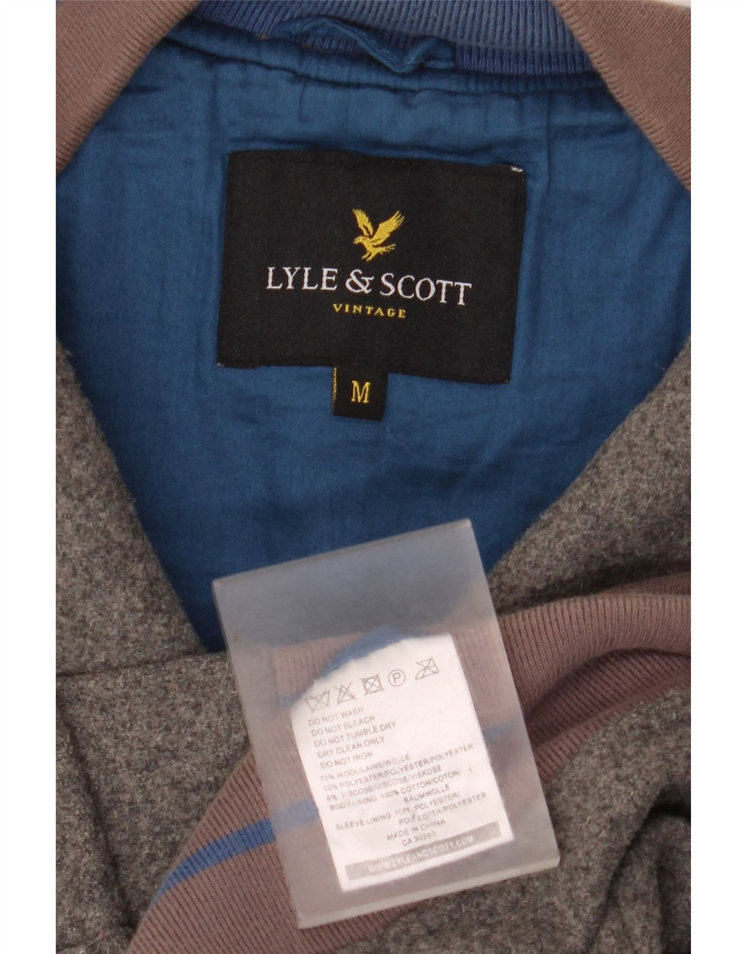 Lyle & Scott Ανδρικό vintage μπουφάν βερσιόν UK 38 μεσαίο γκρι μαλλί