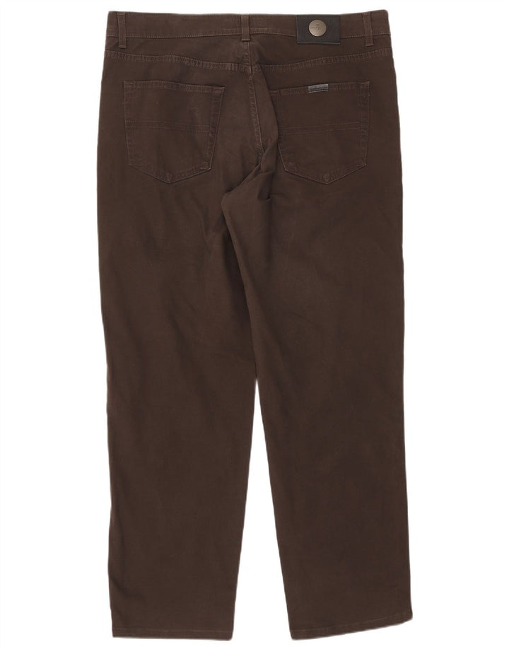 TRUSSARDI Ανδρικό τζιν ίσιο W40 L30 Καφέ βαμβακερό
