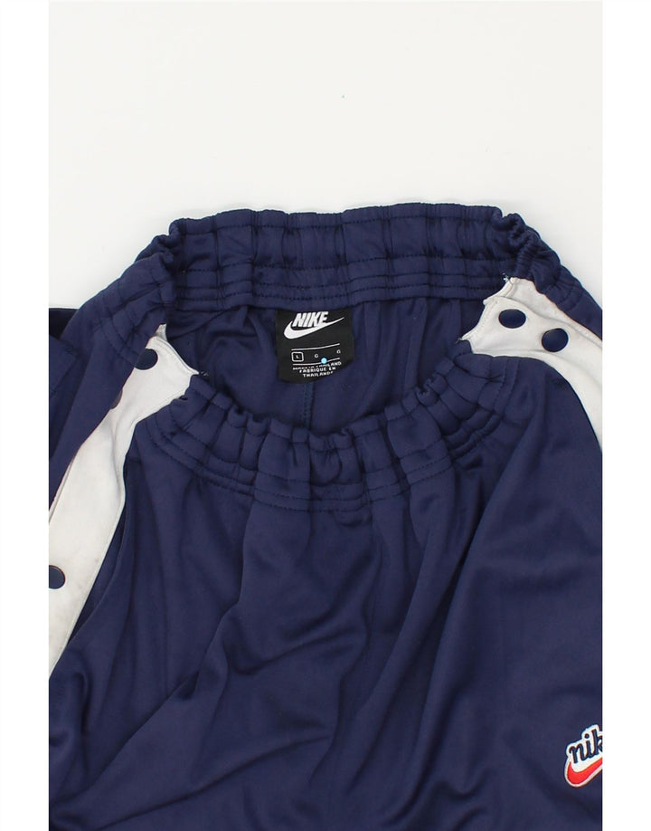Ανδρική φόρμα NIKE Παντελόνι Joggers Μεγάλο μπλε Navy Colorblock Πολυεστέρας