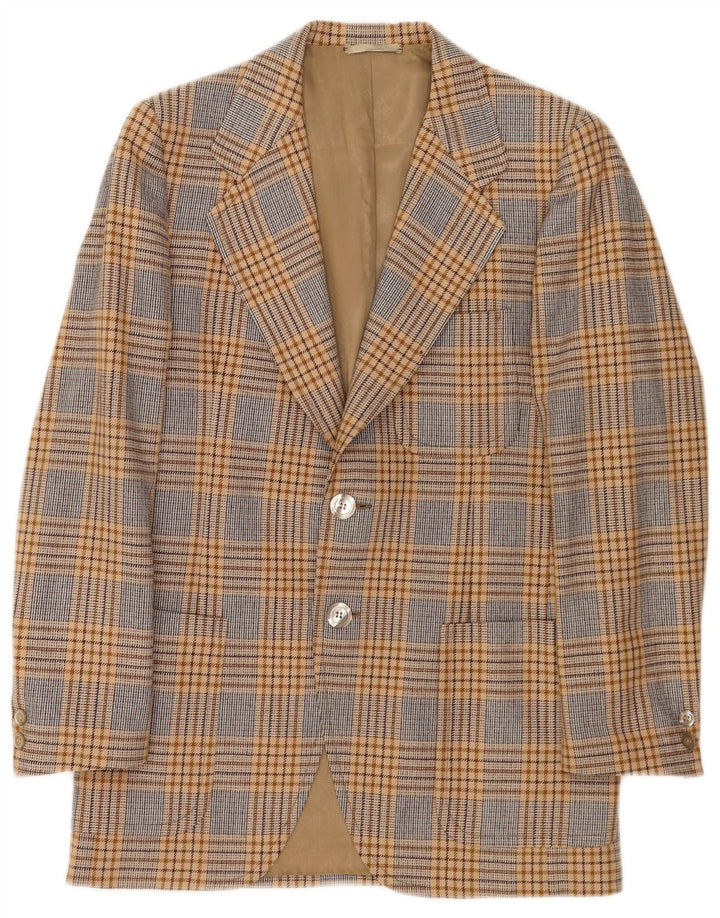 Vintage Ανδρικό σακάκι με 2 κουμπιά σακάκι UK 36 Small Brown Houndstooth