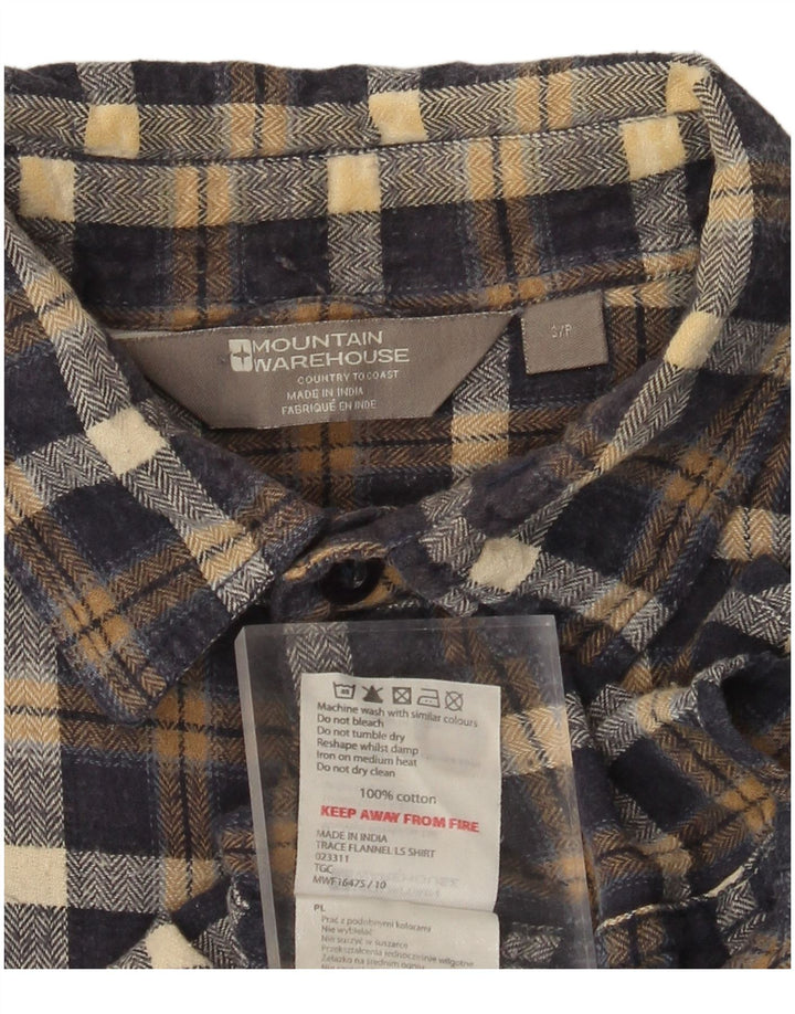 MOUNTAIN WAREHOUSE Ανδρικό φανελένιο πουκάμισο Small Navy Blue Check Cotton