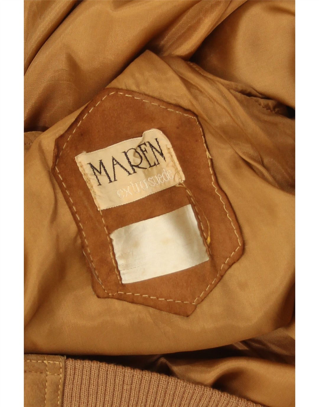 Maren Ανδρικό Suede Bomber Jacket UK 40 Large Beige Suede
