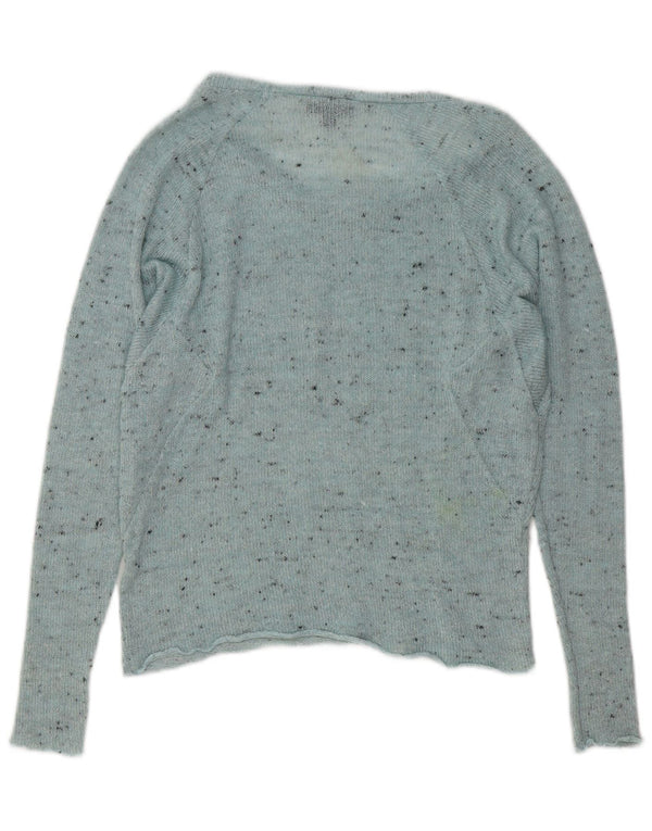 Topshop Γυναικείο πουλόβερ με λαιμόκαυστο UK 10 Small Blue Flecked