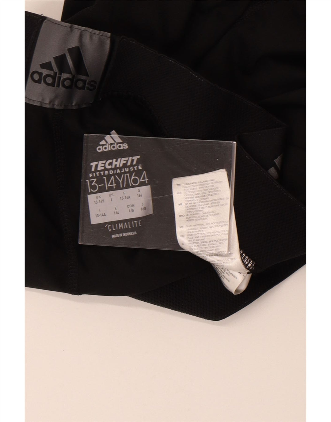Γραφικό κολάν Adidas Boys Climalite 13-14 ετών Μαύρο Πολυεστέρα
