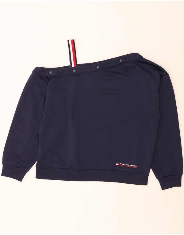 TOMMY HILFIGER Γυναικεία φούτερ Crop Jumper UK 16 Large Navy Blue