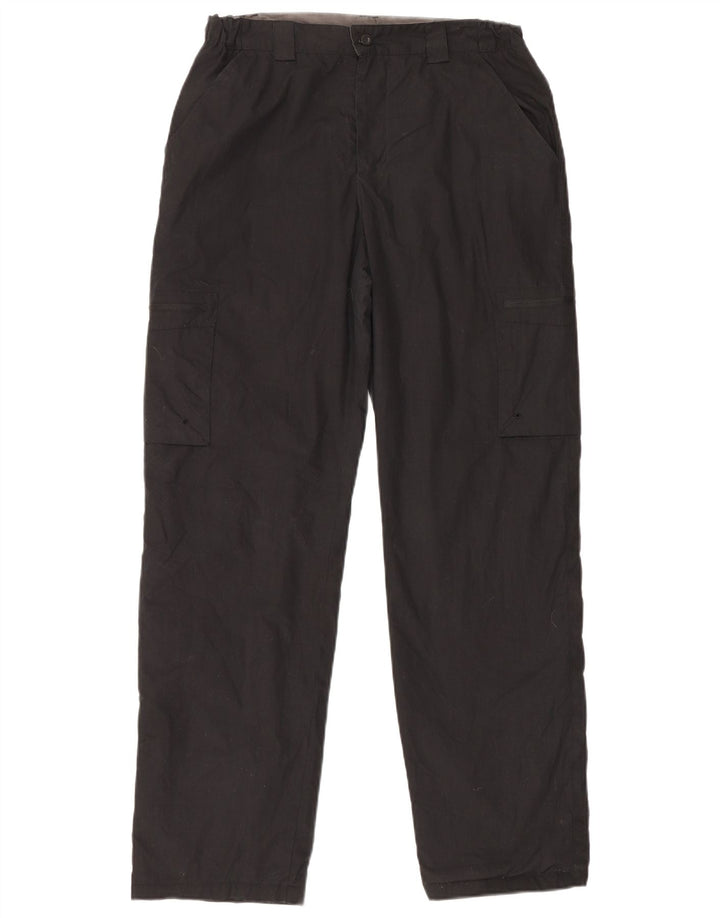 Mountain Warehouse Ανδρικό ίσιο παντελόνι Cargo W32 L31 Μαύρο πολυεστέρα