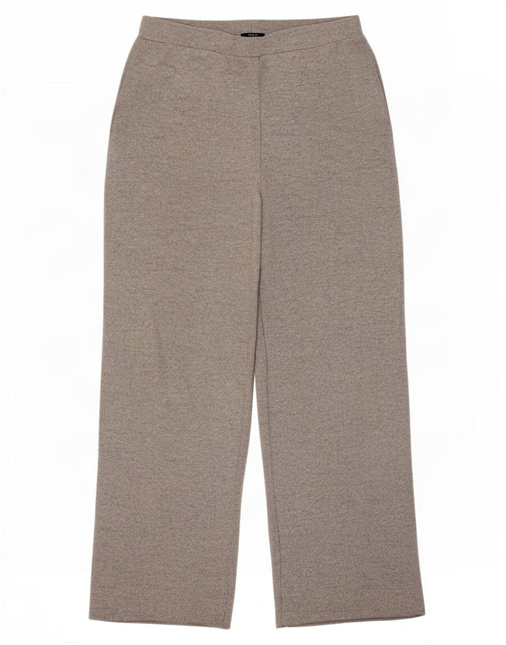 Zara Γυναικεία φόρμα με φαρδιά πόδι Παντελόνι UK 12 Medium Grey Polyester