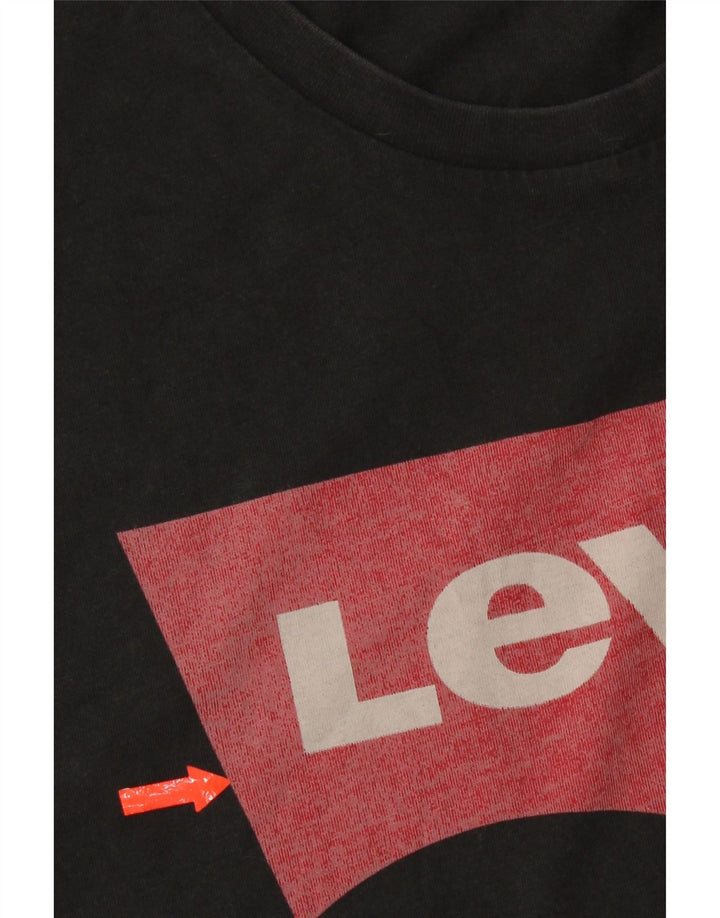 Ανδρικό γραφικό T-Shirt Levi's Top XL Μαύρο βαμβακερό