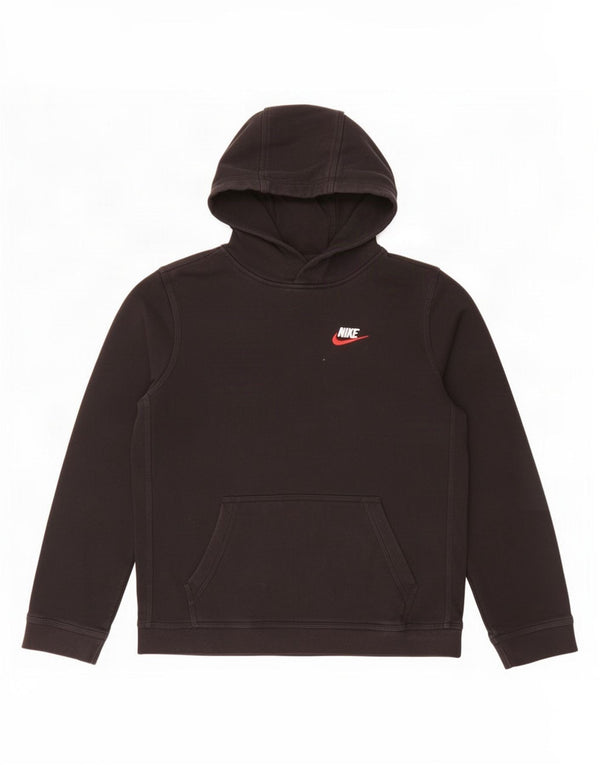 Nike Boys Hoodie Jumper 13-14 Years XL Μαύρο βαμβακερό