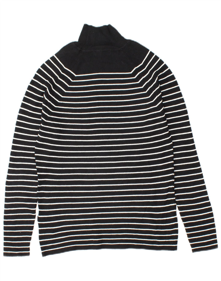 MARKS & SPENCER Womens Roll Neck Jumper Sweater UK 12 Medium  Black