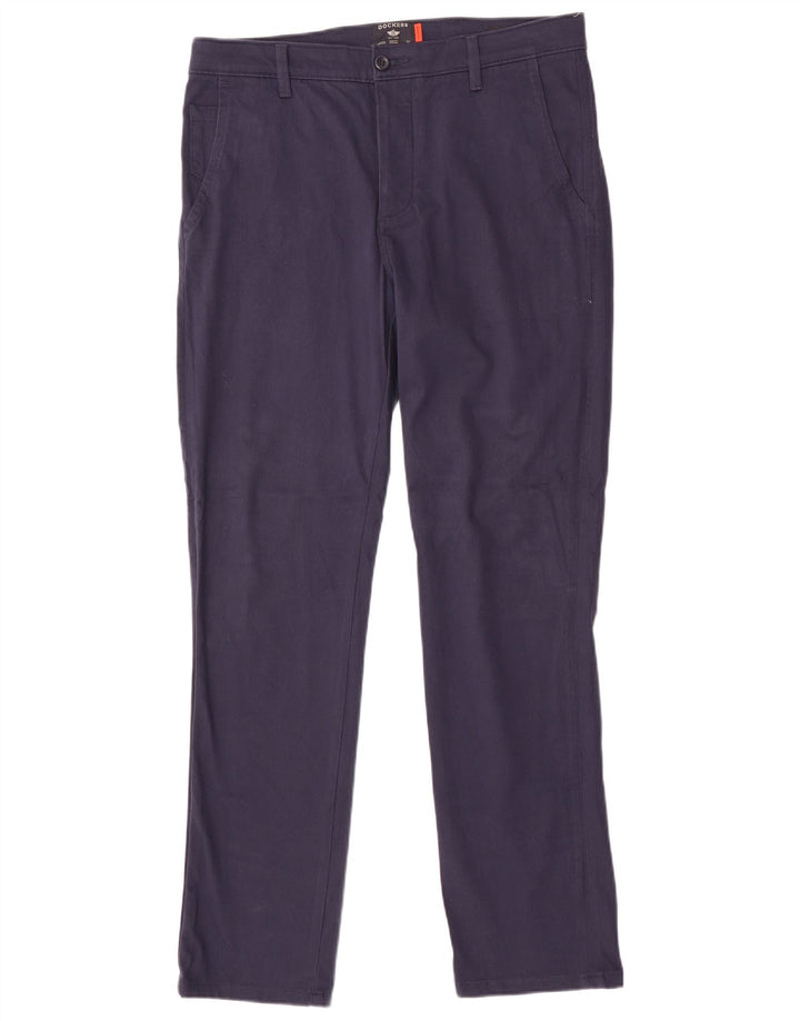 Ανδρικό παντελόνι Chino Dockers Slim Fit W32 L32 Navy Blue