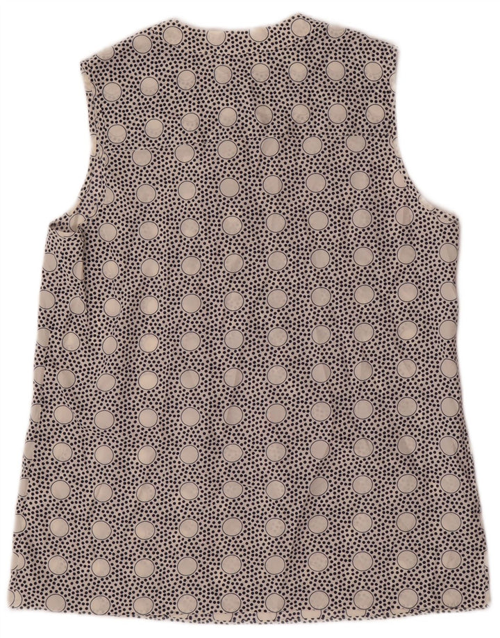 J. CREW Γυναικεία αμάνικη μπλούζα τοπ US 4 Small White Dot Polyester