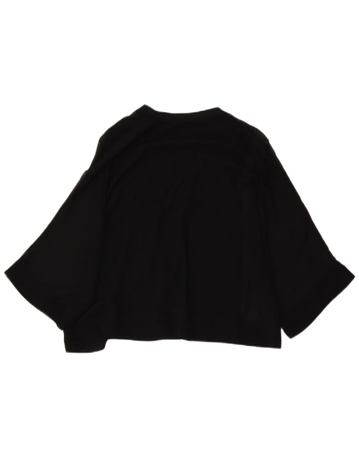 Zara Γυναικεία 3/4 Μπλούζα Oversized Μπλούζα UK 6 XS Μαύρο Πολυεστέρας