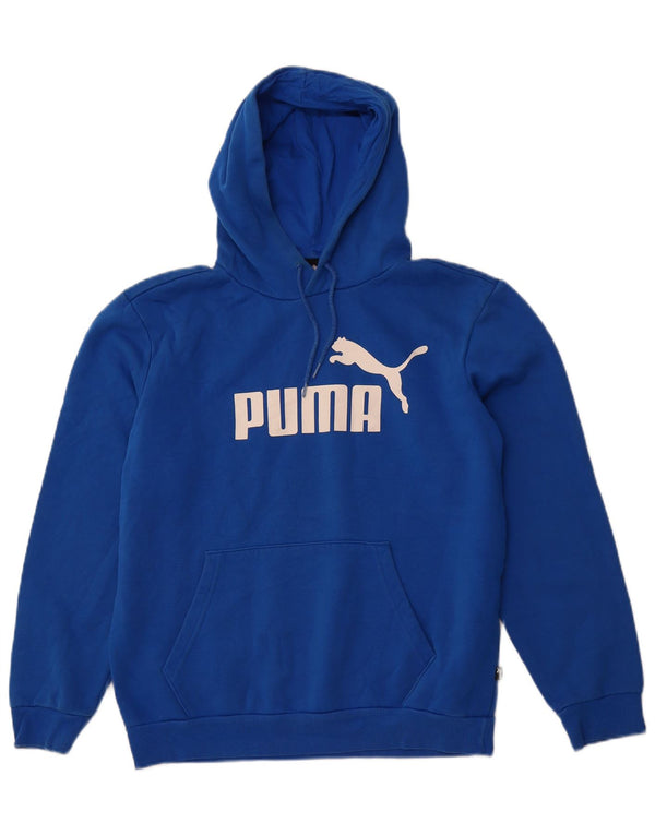 Ανδρικό γραφικό κουκούλα PUMA, μεσαίο μπλε βαμβακερό