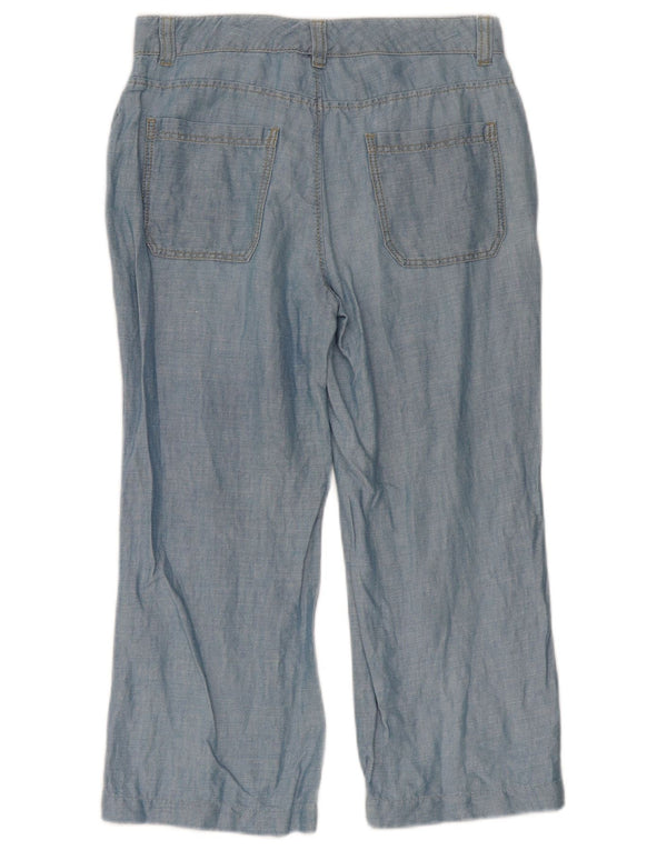 Γυναικείο κομμένο παντελόνι Massimo Dutti EU 36 XS W26 L23 Μπλε βαμβακερό