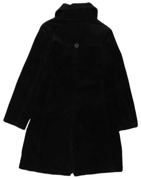 Benetton Γυναικείο Κοτλέ Παλτό IT 40 Small Black Cotton