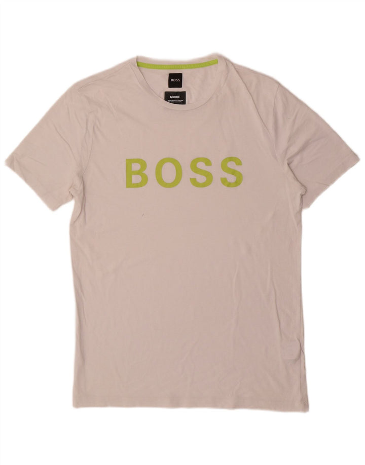 Ανδρικό γραφικό T-Shirt Hugo Boss Τοπ μεσαίο λευκό βαμβακερό