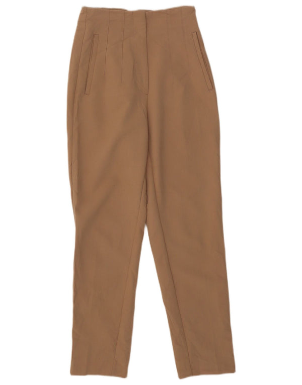 Zara Γυναικείο Ψηλόμεσο Παντελόνι XS W24 L27 Μπεζ πολυεστέρας