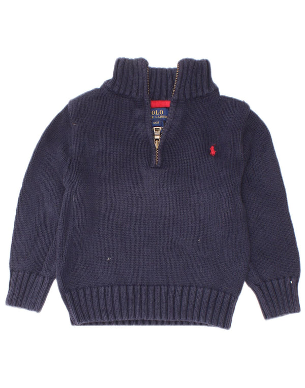 Polo Ralph Lauren Boys πουλόβερ με φερμουάρ 2-3 ετών Navy Blue