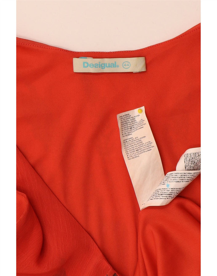 Desigual Γυναικείο Αμάνικο Φόρεμα Shift EU 44 XL Κόκκινο φλοράλ πολυεστέρας