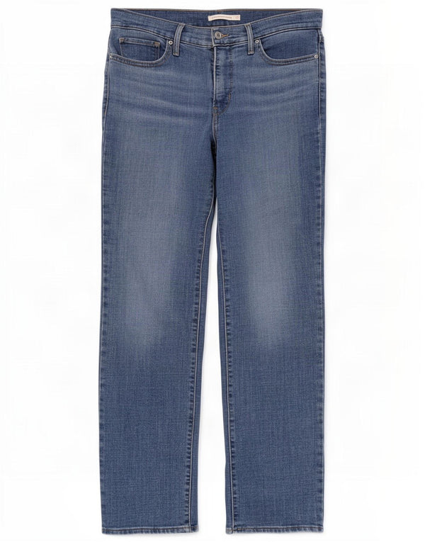 Levi's Womens 314 Shaping Straight Jeans W29 L30 Blue Cotton