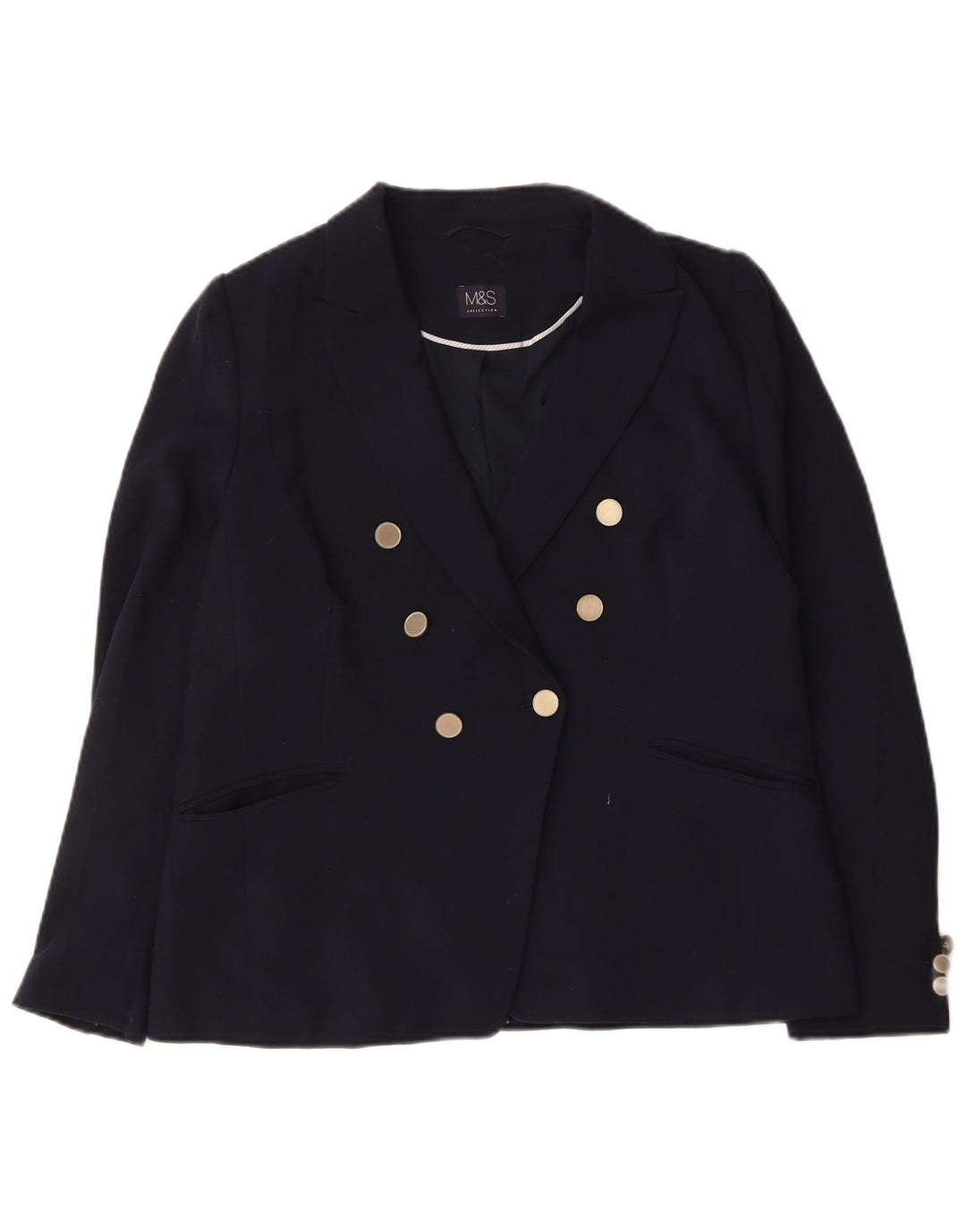 Marks & Spencer Γυναικείο σακάκι με διπλό στήθος UK 16 Large Navy Blue