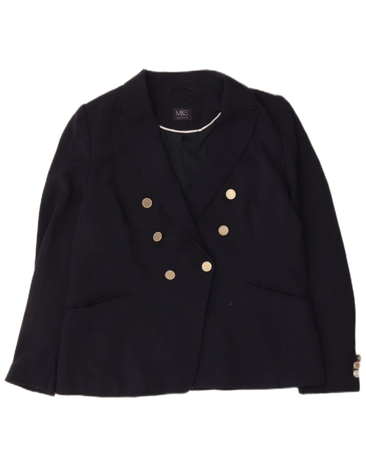 Marks & Spencer Γυναικείο σακάκι με διπλό στήθος UK 16 Large Navy Blue