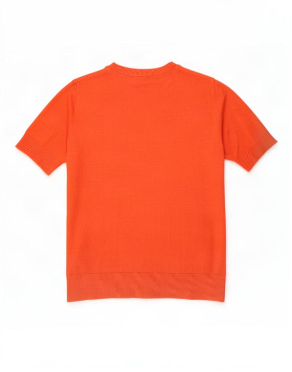 Marks & Spencer Γυναικείο πουλόβερ με λαιμόκοψη UK 12 Medium Orange