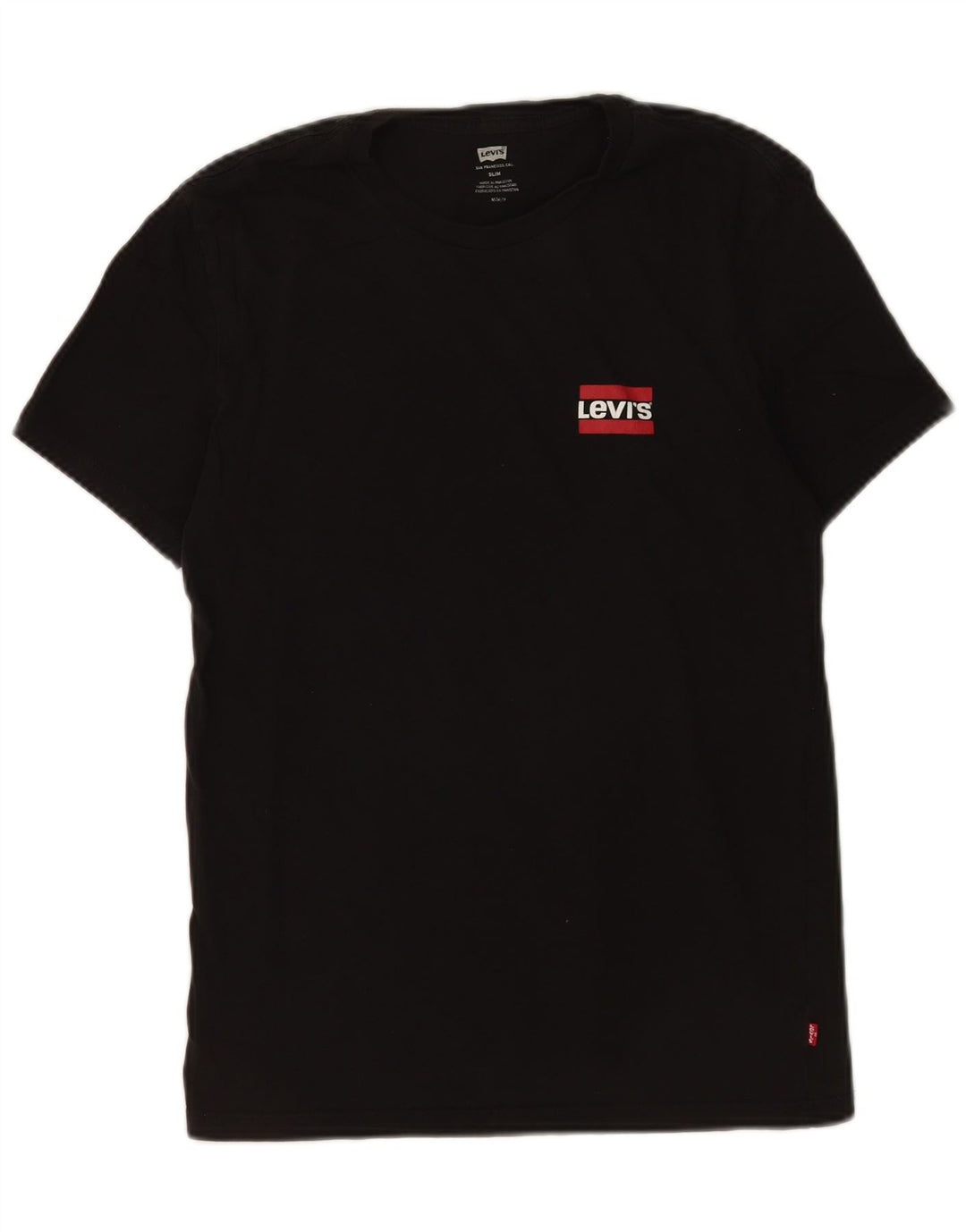 Ανδρικό T-Shirt Levi's Slim Top Μεσαίο μαύρο βαμβακερό