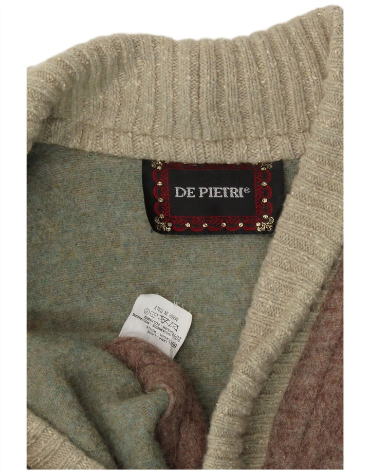 DE PIETRI Womens Poncho Coat One Size Brown Wool