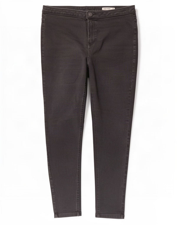 Marks & Spencer Γυναικεία Skinny Jeans UK 18 XL W34 L28 Γκρι βαμβακερό