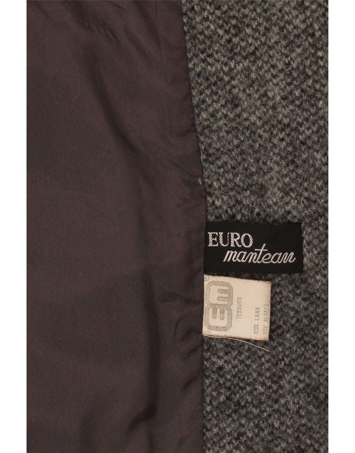 Vintage γυναικείο διπλό παλτό UK 16 Large Grey Wool