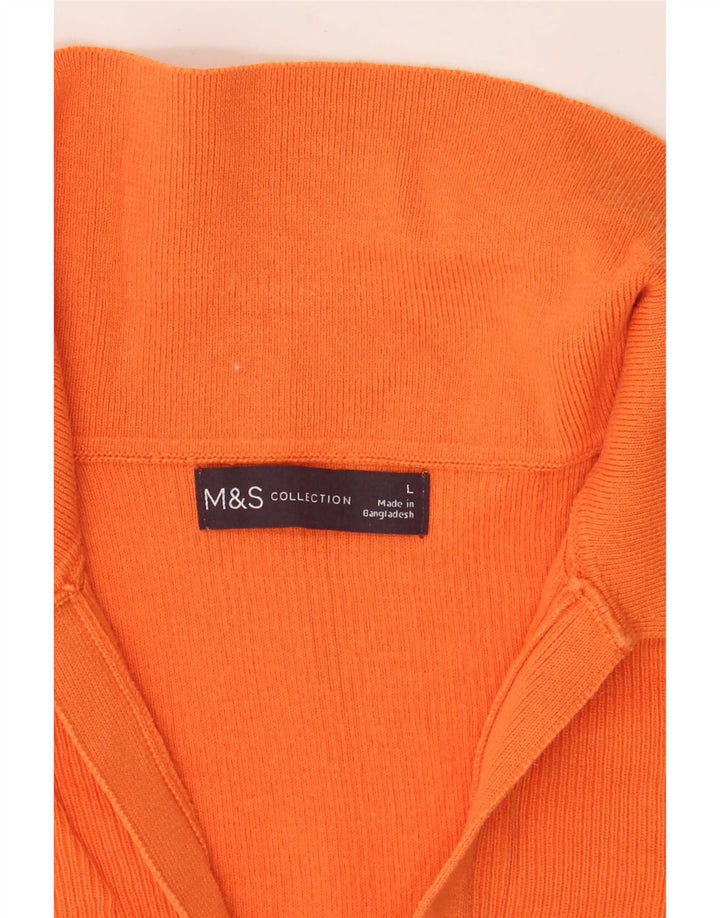 Marks & Spencer Γυναικείο πουκάμισο πόλο UK 14 Μεγάλο Πορτοκαλί