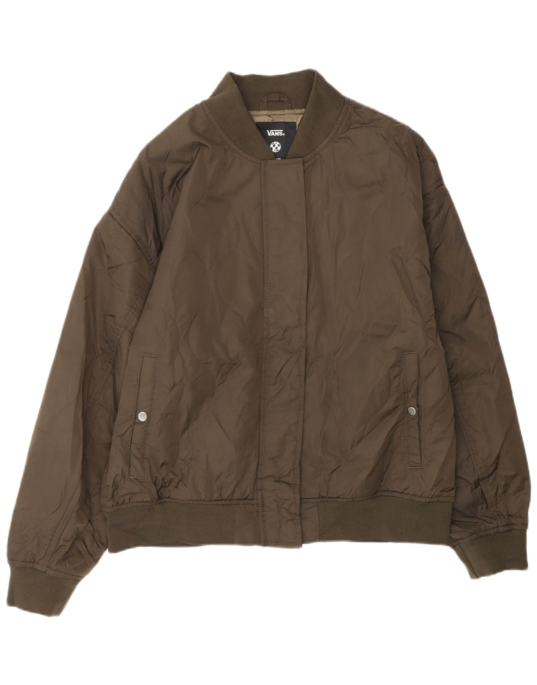 VANS Γυναικείο Oversized Bomber Jacket UK 14 Medium Khaki Polyester