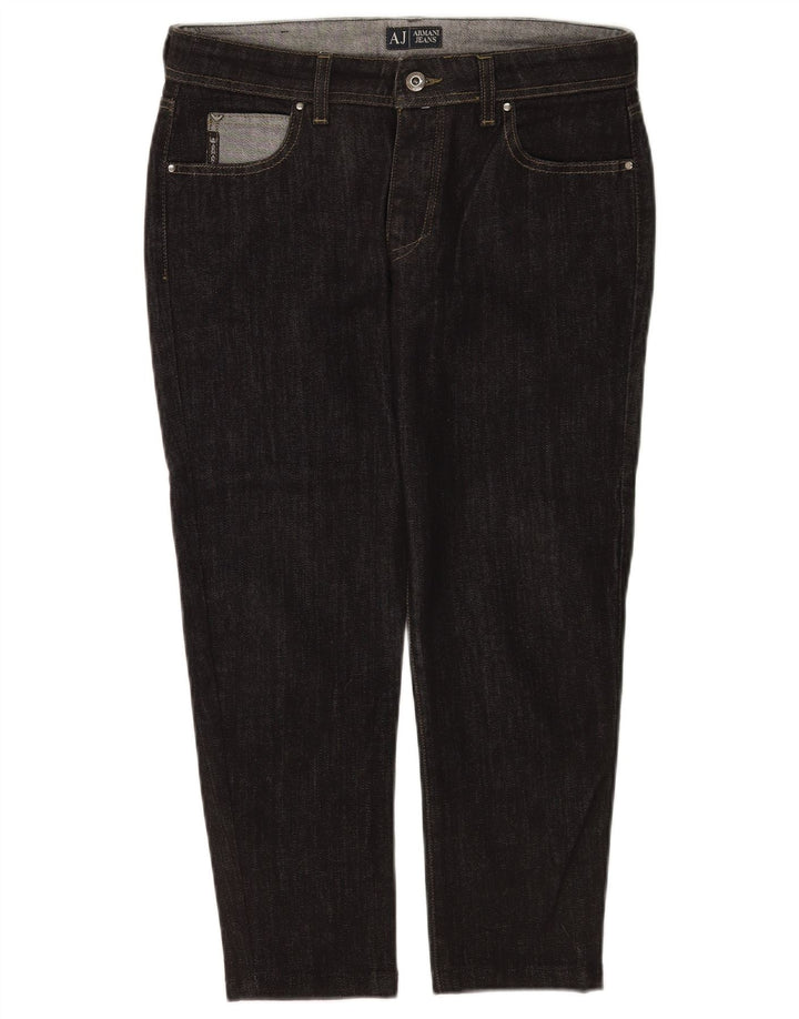 Armani Γυναικείο Cropped Jeans W29 L23 Μαύρο βαμβακερό